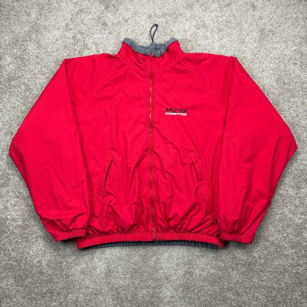 Vintage‎ 90s Nautica Competition Reversible Windbreaker Jacket XXL